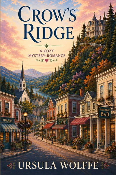Cover of Crow's Ridge, a cozy mystery-romance by Ursula Wolffe